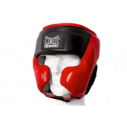 SEMI-INTEGRATED LEATHER METAL BOXING HELMET