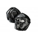 CASCO DE LUCHA CON PROTECCIÓN SUPERIOR KWON BLACK LINE