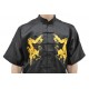 KUNG FU COSTUME WUSHU CHANG QUAN AVEC 2 DRAGONS ­ NOIR