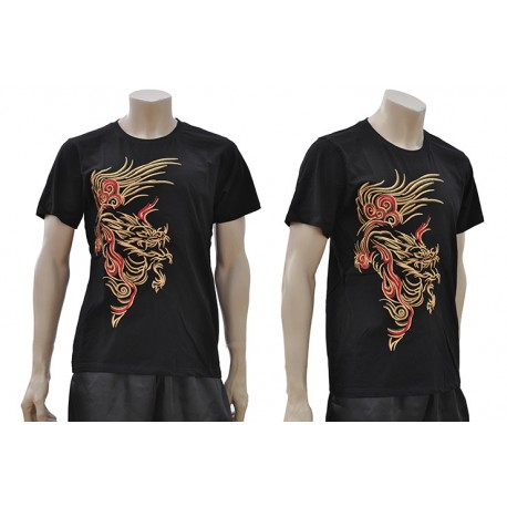 CAMISETA DE ARTES MARCIALES / KUNG FU CON DRAGON BORDADO MODELO 4