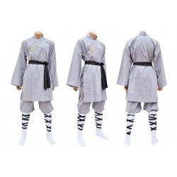 CHINESE SUIT OF COTTON AND GREY SHAOLIN