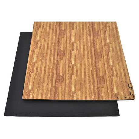 TATAMI PUZZLE COLOR MADERA Y NEGRO DE 3 CM