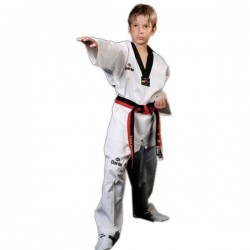 DOBOK Taekwondo DAEDO modello WT con colletto nero