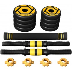 LLC-POWER GIMNASIO CON MANCUERNAS SET, PESO AJUSTABLE