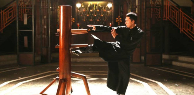 Kung fu wing chun style in images of kung fu movements