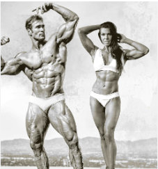 Mike O'Hearn e sua moglie come modelli