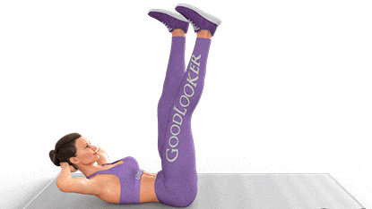 Leg drop, an abdominal exercise