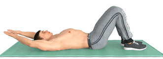 Abdominal crunches with knee touch