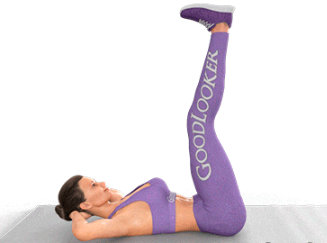 Elevated Legs Diagonal Crunches