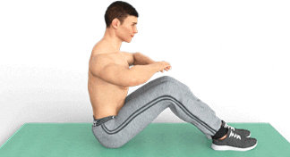 Seated diagonal tummy tucks