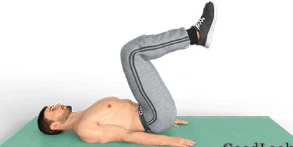 Reverse crunches for abdomen