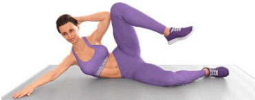 Flexion latérale avec balancement des jambes