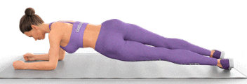 Abdominal plank with pelvic rotation