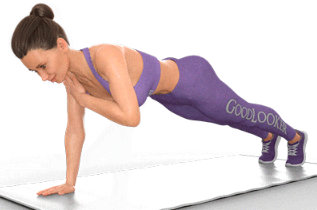 Shoulder and knee touch plank