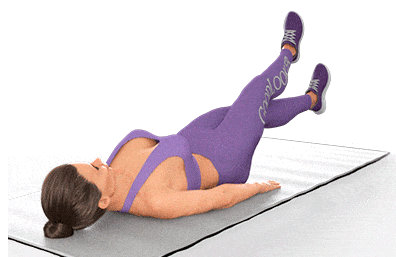 Abdominal scissor on the floor at home