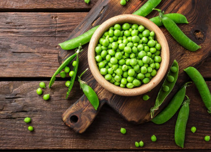 The protein in green peas