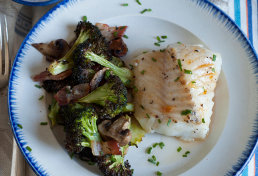 Morue frite au brocoli, dîner léger