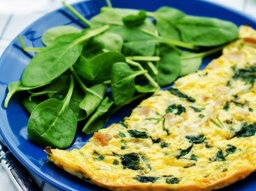 Small spinach omelette for the 24-hour fast