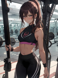 Anime-Fitnessstudio-Mädchen.