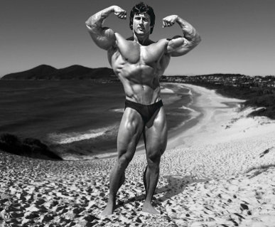 Body with perfect measurements of Frank Zane