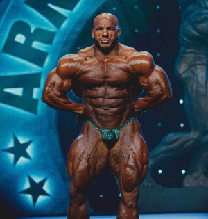 Big Ramy competing in the Mister Olympia
