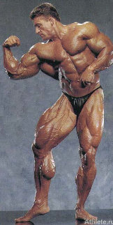 Dorian Yates with marked muscles