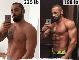 Lazar Angelov in bulking and cutting