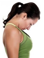 Exercise, tilt the neck forward
