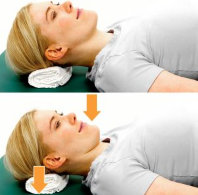 Neck exercise, chin flexion