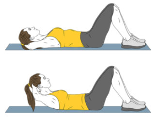Abdominal crunches to strengthen the lower back at home PDF