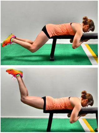 Reverse lumbar hyperextensions with legs bent