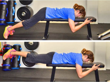 Reverse bench hyperextensions for the lower back