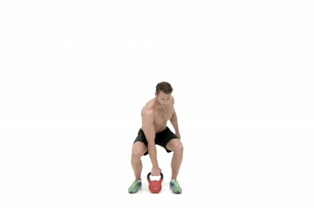 kettlebell clean and press exercise