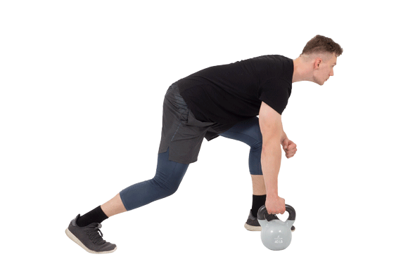 row one arm with the kettlebell, exercise