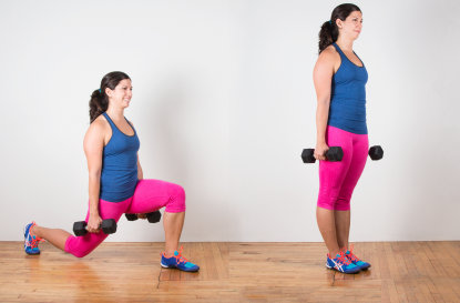 Reverse lunge to strengthen the quadriceps