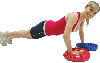 Inflatable discs for balance training