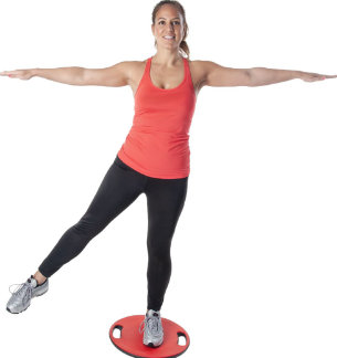 Disc for exercises to improve balance and coordination