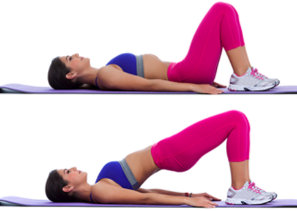 Supine Buttock Raise, a stretch for back pain