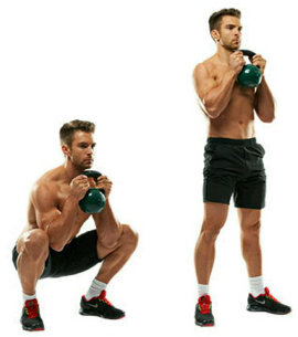 Squat calice con kettlebell