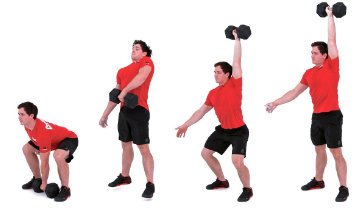 Snatch com halteres, exercício