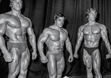 Arnold Schwarzenegger, Franco Columbu e Frank Zane classici bodybuilder