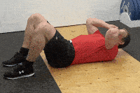 Oblique abdominals with lateral twists on the floor