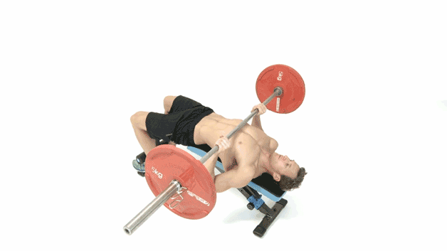 downward incline bench press exercise