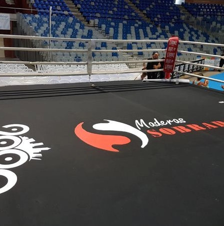 Boxing ring platform floor tarp
