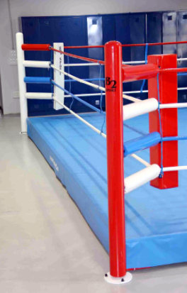 O poste de um ringue de boxe