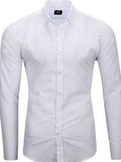 White muscle-fit shirt for attractive guy