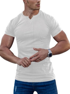 Weißes Slim-Fit-T-Shirt