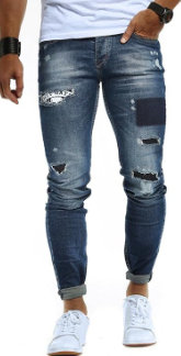 Jeans skinny rasgados para menino