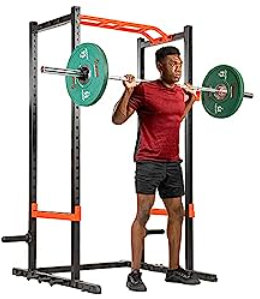 Power rack com racks de segurança para agachamentos