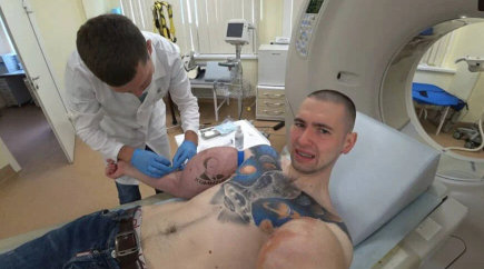 Kirill Tereshin in a hospital